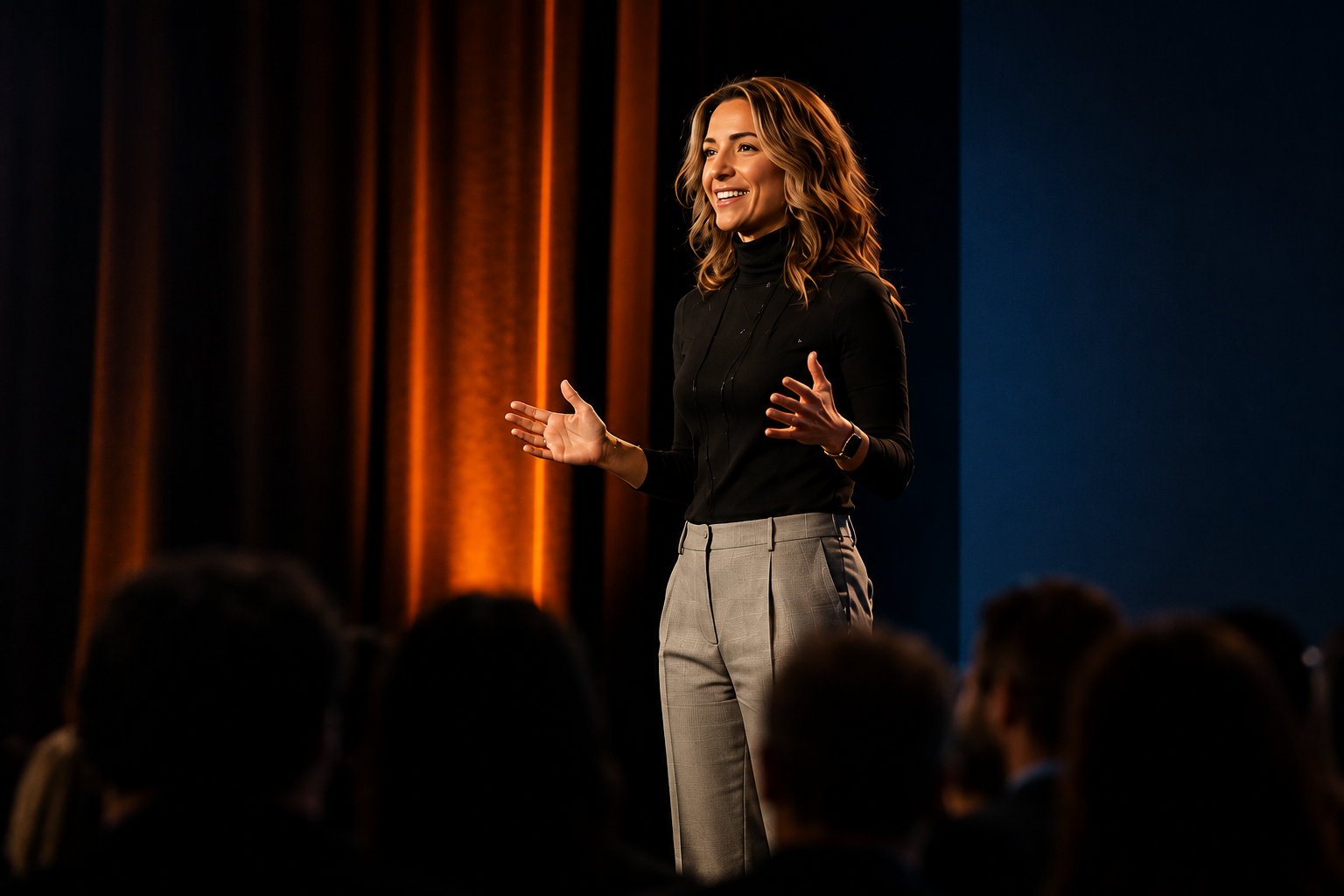 Speaker presenting on stage